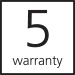 5 year warranty
