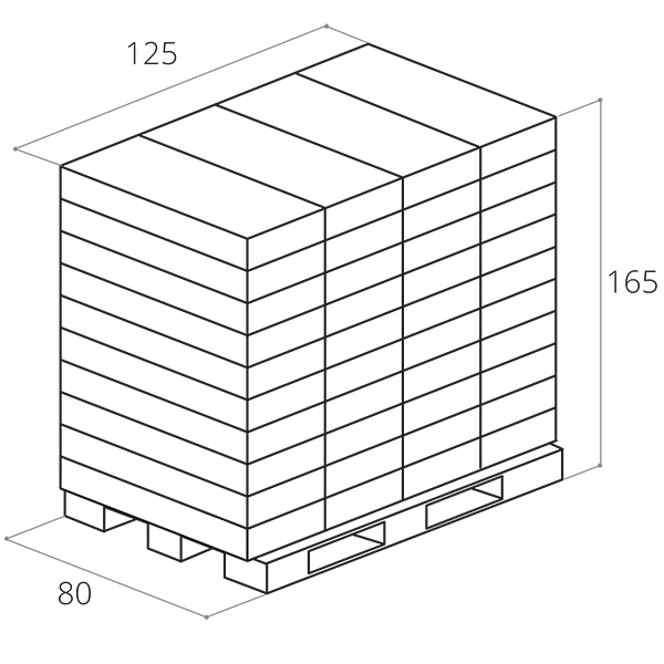 Viršija standartinės paletės išmatavimus