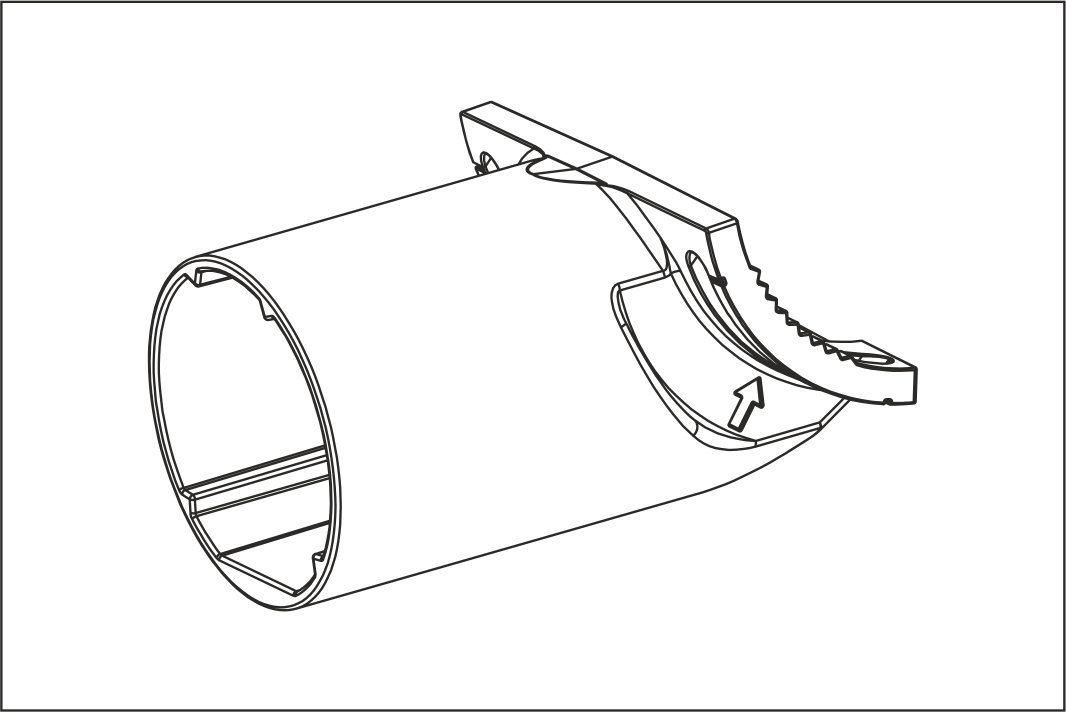 Bracket Ø76mm RAL7035