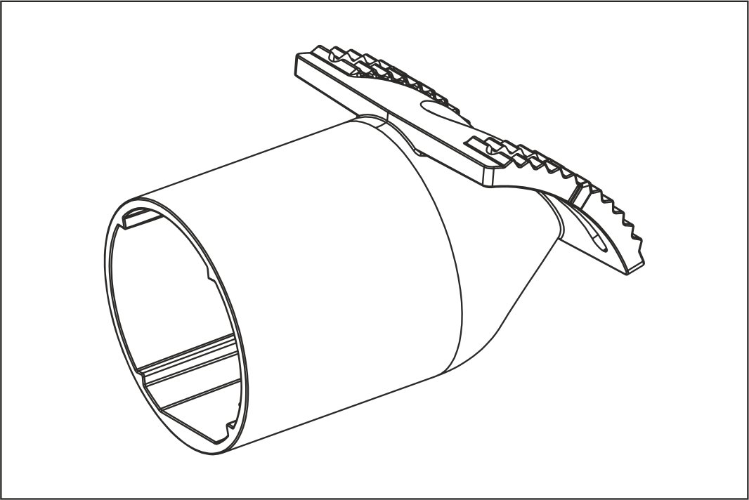 Bracket Ø76mm RAL7035