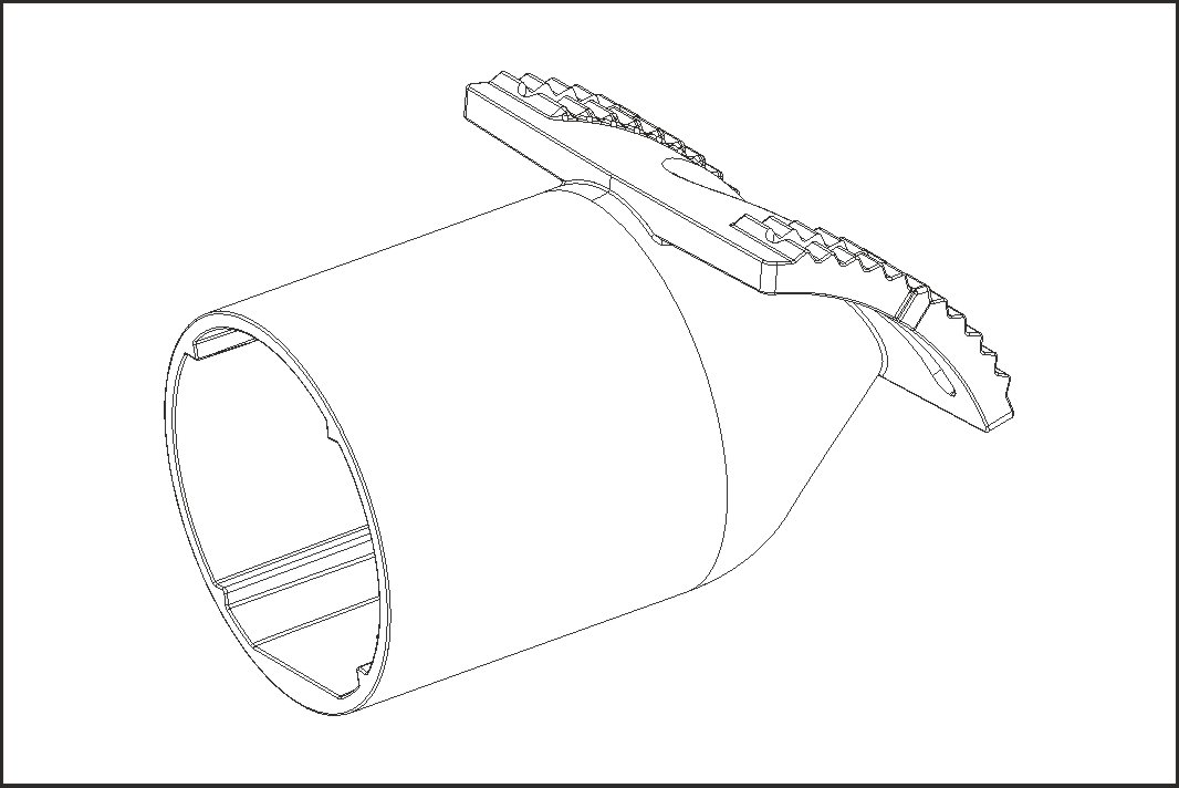 Bracket Ø76mm RAL7035